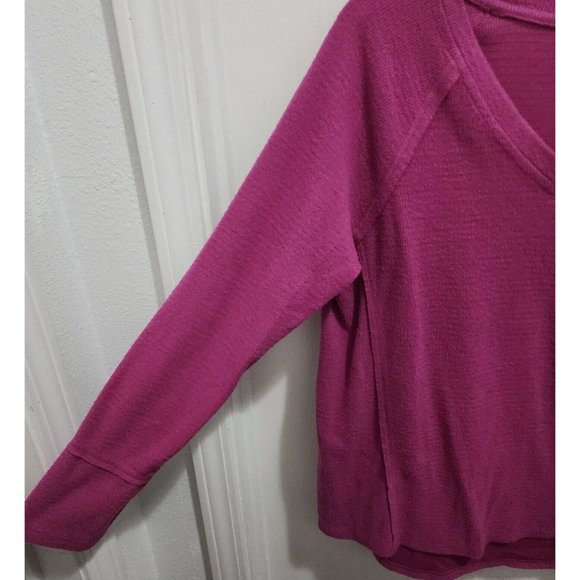 Lot of 2 Wildfox Women's Long Sleeve Tunic Sweater Tops Soft Thermal Pink/Blue S - Picture 4 of 15